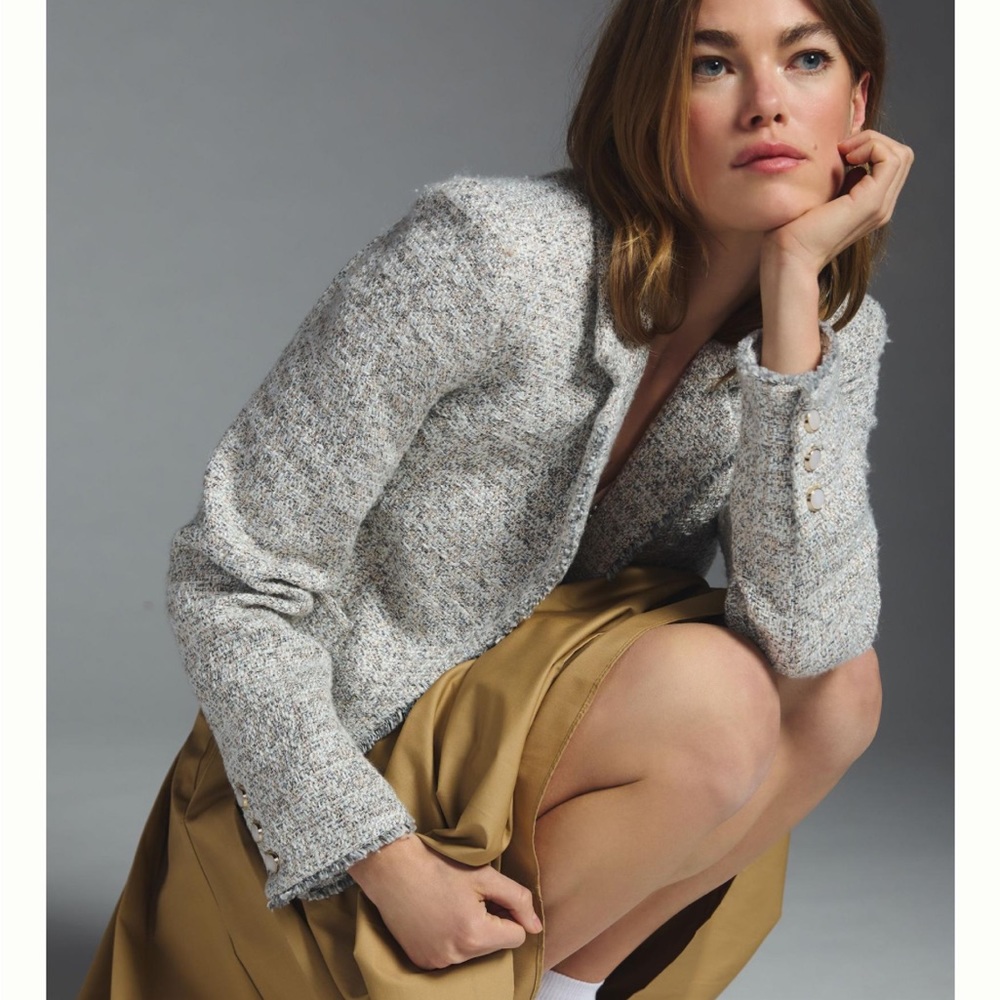 Paige Denim Selyna blazer- ecru/gold- size S